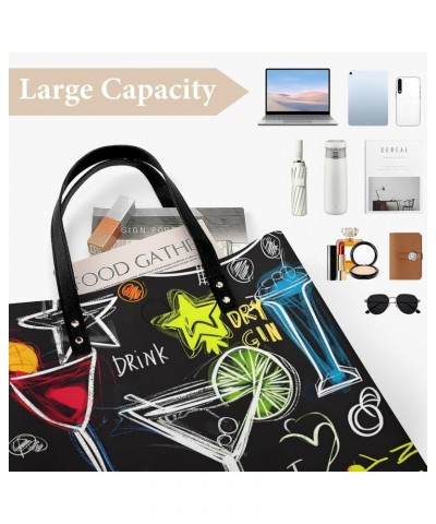 Drinking Handbag Large Capacity Top-Handle Bag Ladies Shoulder Totes $14.96 Totes