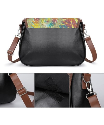 Fashion Crossbody Bags Women's Shoulder Bags Classic City Leather Satchels Hobo Bags Vintage Newspaper Color12 $19.76 Hobo Bags