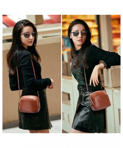 Crossbody Bag for Women Small PU Leather MINI Shoulder Purses for Girls, Fashion Phone Bag Lightweight (Black) Brown $26.42 T...