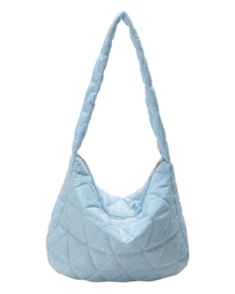 Women Quilted Tote Bags Unrarm Bag Quilted s Hobo Hand Bags Ph Pue Crossbody Bag Blue $8.70 Totes