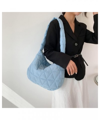 Women Quilted Tote Bags Unrarm Bag Quilted s Hobo Hand Bags Ph Pue Crossbody Bag Blue $8.70 Totes