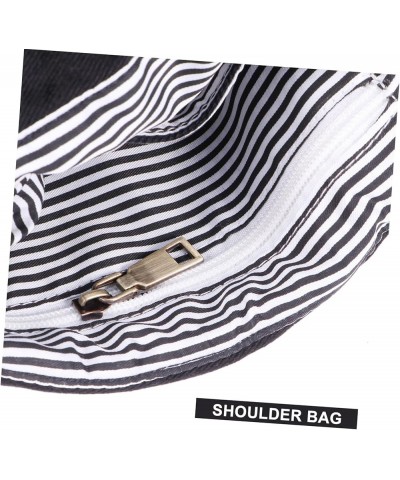 1pc bucket bag canvas sling purse bag messenger bag for women womens shoulder handbags cross body tote Black $12.54 Totes