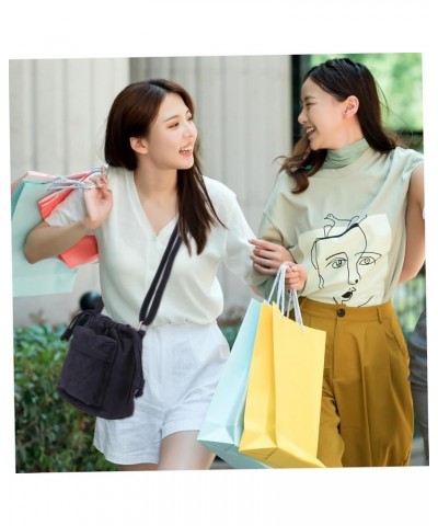 1pc bucket bag canvas sling purse bag messenger bag for women womens shoulder handbags cross body tote Black $12.54 Totes