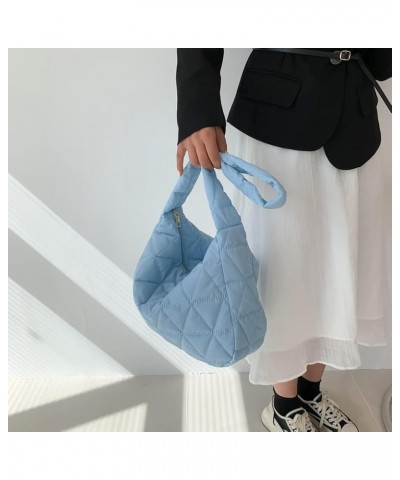 Women Quilted Tote Bags Unrarm Bag Quilted s Hobo Hand Bags Ph Pue Crossbody Bag Blue $8.70 Totes