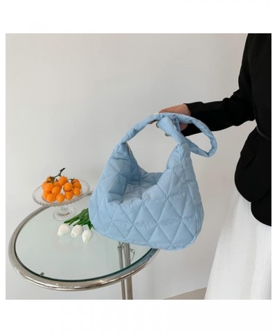 Women Quilted Tote Bags Unrarm Bag Quilted s Hobo Hand Bags Ph Pue Crossbody Bag Blue $8.70 Totes