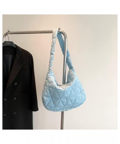 Women Quilted Tote Bags Unrarm Bag Quilted s Hobo Hand Bags Ph Pue Crossbody Bag Blue $8.70 Totes