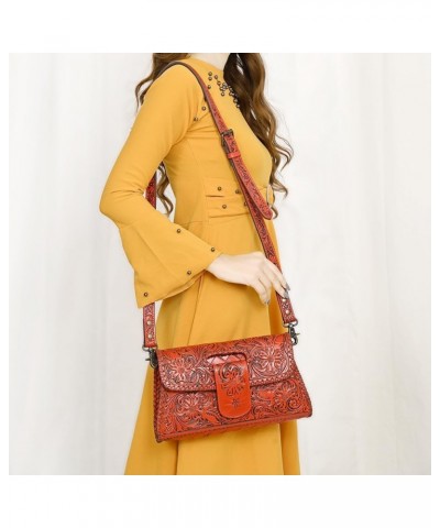 American Darling Wallet Hand Tooled Genuine Leather women bag western handbag purse Adbg1134i $54.39 Wristlets