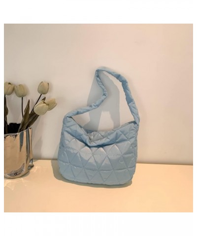 Women Quilted Tote Bags Unrarm Bag Quilted s Hobo Hand Bags Ph Pue Crossbody Bag Blue $8.70 Totes