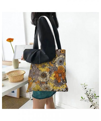 Sunflowers Single Shoulder Fashion Canvas Tote Shopping Bags Handbags For Men And Women Sunflowers38 $10.53 Totes