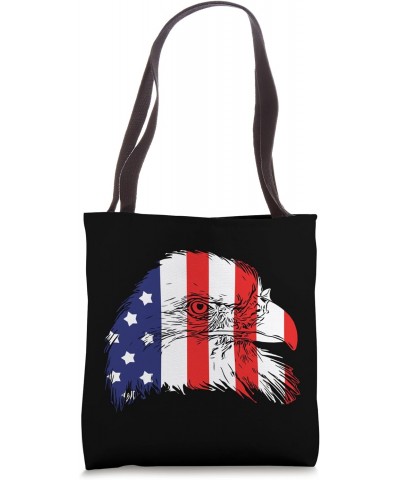 American Flag Face from Bald Eagle National Animal Patriotic Tote Bag $11.82 Totes