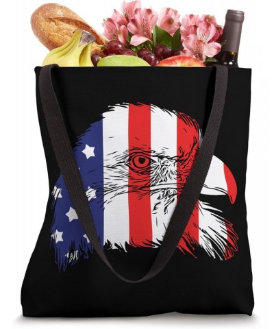 American Flag Face from Bald Eagle National Animal Patriotic Tote Bag $11.82 Totes