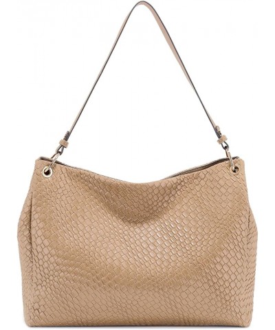 Woven TotBag for Women Top HandlShoulder Bag LargCapacity Hobo Bag Tan $21.60 Totes