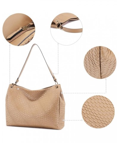 Woven TotBag for Women Top HandlShoulder Bag LargCapacity Hobo Bag Tan $21.60 Totes