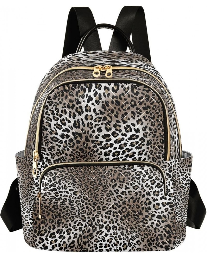 Leopard Print Hipster Women Backpack Purse Ladies Fashion Shoulder Bag Daypack Travel Bag 7.5L Small $14.57 Backpacks