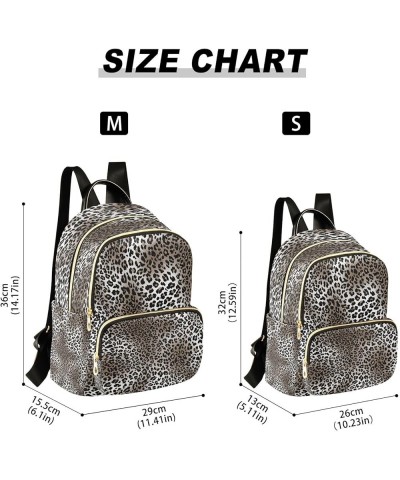 Leopard Print Hipster Women Backpack Purse Ladies Fashion Shoulder Bag Daypack Travel Bag 7.5L Small $14.57 Backpacks