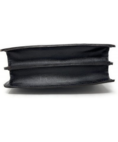 Porcili Leather Top Handle Crossbody, Black $47.74 Crossbody Bags