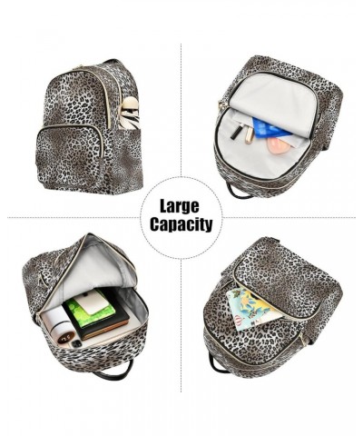 Leopard Print Hipster Women Backpack Purse Ladies Fashion Shoulder Bag Daypack Travel Bag 7.5L Small $14.57 Backpacks