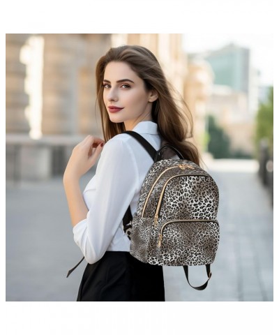 Leopard Print Hipster Women Backpack Purse Ladies Fashion Shoulder Bag Daypack Travel Bag 7.5L Small $14.57 Backpacks