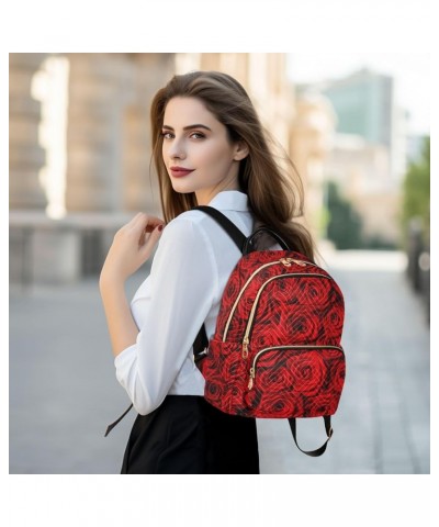 Valentines Day Roses Backpack Purse for Women Small Mini Women's Fashion Backpack Handbag Back Pack Lady Purse,M Small $19.94...