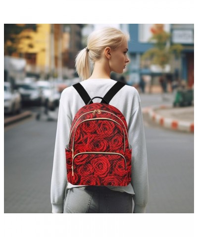 Valentines Day Roses Backpack Purse for Women Small Mini Women's Fashion Backpack Handbag Back Pack Lady Purse,M Small $19.94...