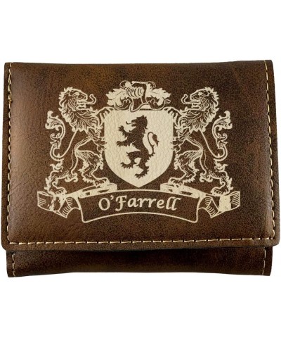 O'Farrell Irish Coat of Arms Rustic Leather Wallet $17.67 Wallets