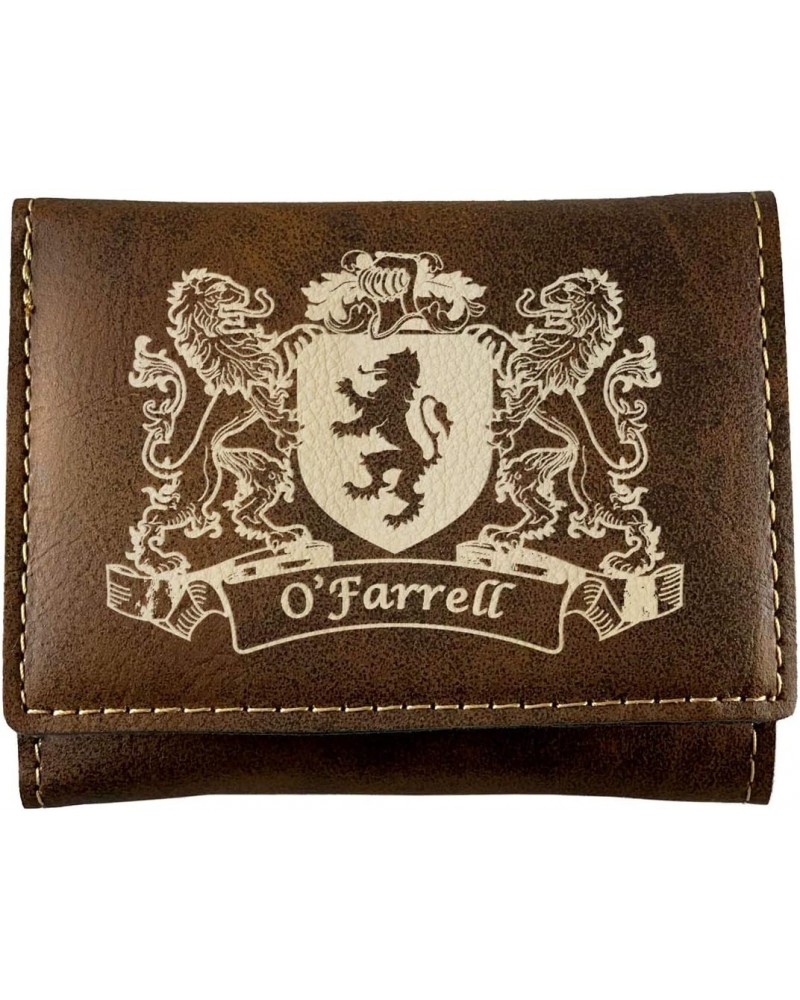 O'Farrell Irish Coat of Arms Rustic Leather Wallet $17.67 Wallets