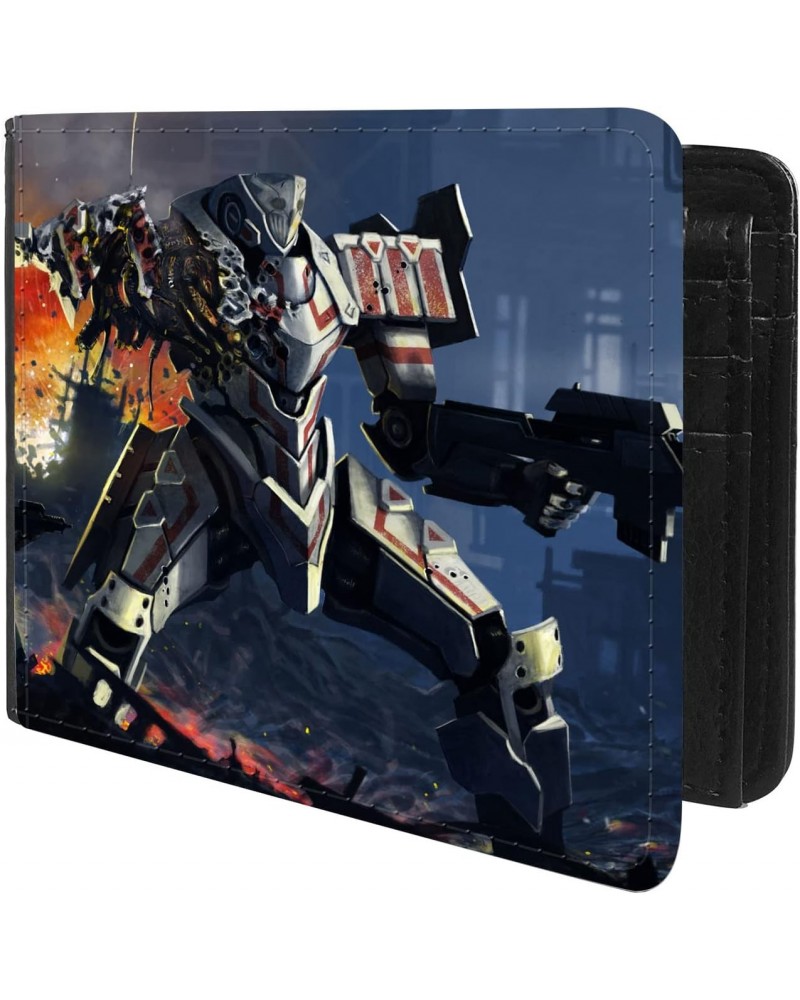 Unique Desige Pattern - Robot Soldier, Slim Front Pocket Wallet Billfold RFID Blocking $11.88 Wallets