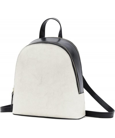 Leather Backpack for Women Fashion Elegant Backpack Shoulder Bag for Office, Shopping, Trip (Gray : Black) White $52.17 Backp...