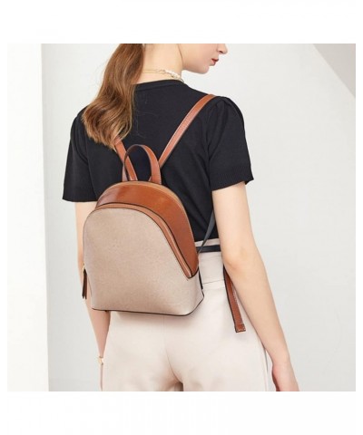 Leather Backpack for Women Fashion Elegant Backpack Shoulder Bag for Office, Shopping, Trip (Gray : Black) White $52.17 Backp...