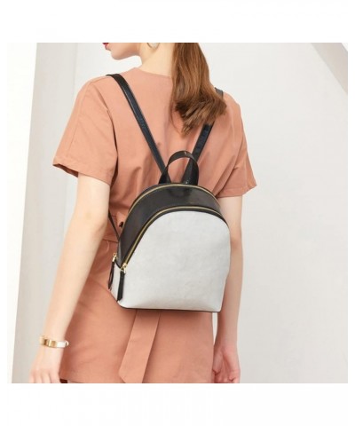 Leather Backpack for Women Fashion Elegant Backpack Shoulder Bag for Office, Shopping, Trip (Gray : Black) White $52.17 Backp...