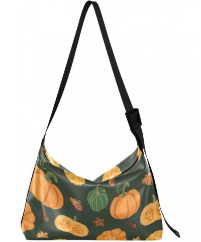 Fall Pumpkins Tote Bag for Women Large Hobo Bags Crossbody Bag Casual Tote with Adjustable Strap for Girl Men $13.53 Totes