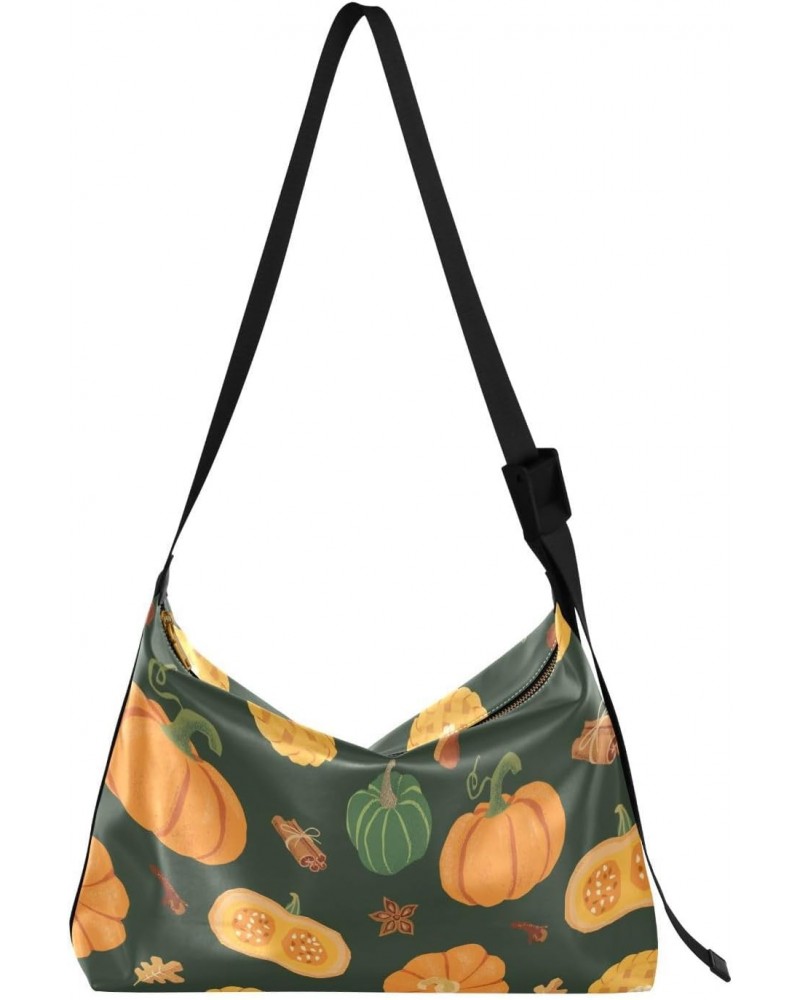 Fall Pumpkins Tote Bag for Women Large Hobo Bags Crossbody Bag Casual Tote with Adjustable Strap for Girl Men $13.53 Totes