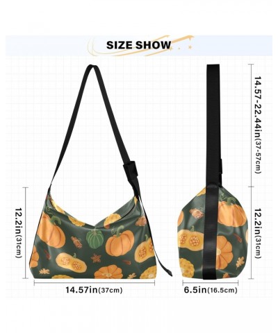 Fall Pumpkins Tote Bag for Women Large Hobo Bags Crossbody Bag Casual Tote with Adjustable Strap for Girl Men $13.53 Totes