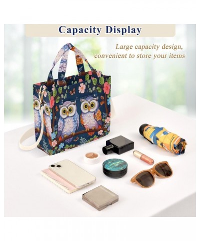 Owls on Floral Branch Corduroy Tote Bag for Women Hobo Crossbody Bag Purse Stylish Shoulder Handbag Messenger Bags, S $10.34 ...