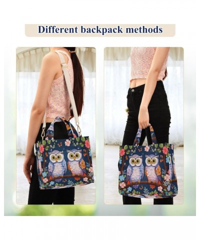 Owls on Floral Branch Corduroy Tote Bag for Women Hobo Crossbody Bag Purse Stylish Shoulder Handbag Messenger Bags, S $10.34 ...