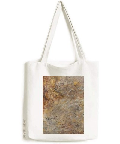 Grey Marble Miscellaneous Illustration Pattern Tote Canvas Bag Shopping Satchel Casual Handbag $12.40 Totes