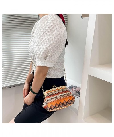 Fashion​ Hasp Ladies Weave Handbags Summer Beach Female Rattan Small Purse over The Shoulder Bags for Men C $11.81 Shoulder Bags