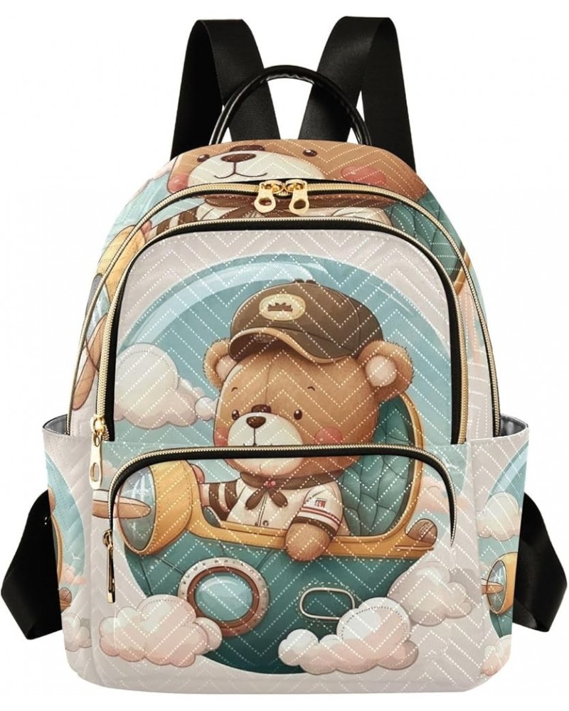 Quilted Backpacks Cute Cats Valentine's Day be Mine Mini Backpack Purses Travel Backpack Cartoon Bear Pilot Small $17.49 Back...