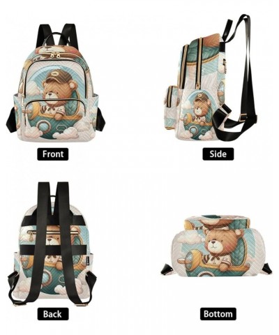 Quilted Backpacks Cute Cats Valentine's Day be Mine Mini Backpack Purses Travel Backpack Cartoon Bear Pilot Small $17.49 Back...