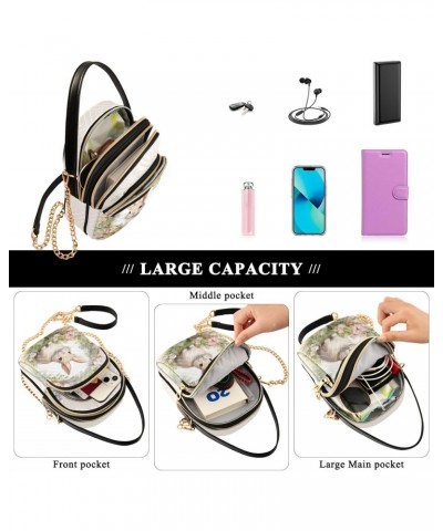 Bunny Wreath Flowers Small Crossbody Bags for Women Cell Phone Shoulder Purse Handbags Wallet 21217842 $13.44 Crossbody Bags