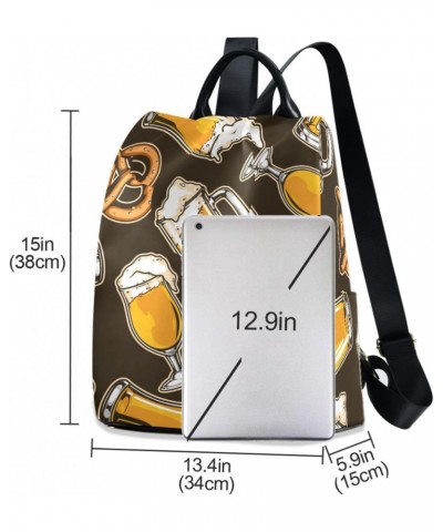 Beer Cup Backpack for Women, Fashion Anti Theft Casual Daypack Shoulder Bag Purse for Travel Work 15 inches $24.18 Backpacks