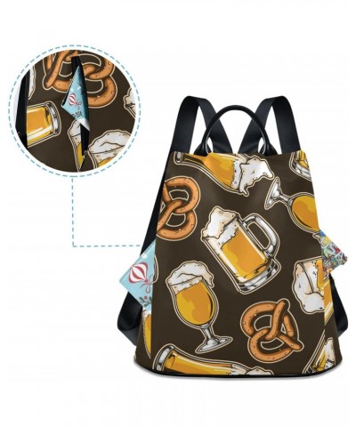 Beer Cup Backpack for Women, Fashion Anti Theft Casual Daypack Shoulder Bag Purse for Travel Work 15 inches $24.18 Backpacks