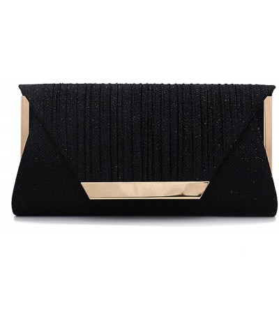 2651 Women's Purses Handbags Envelope Clutch Crossbody Bags Classic Sequins Shoulder Evening Bag Black $22.60 Evening Bags