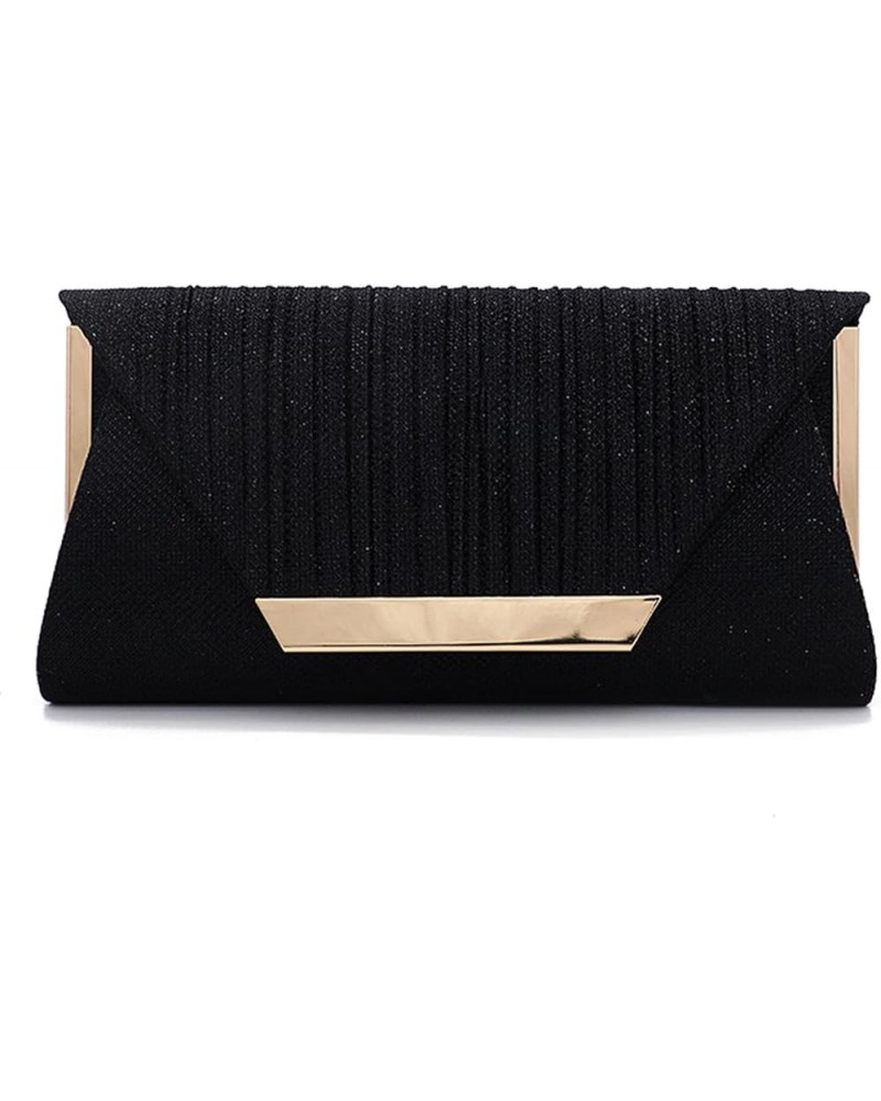 2651 Women's Purses Handbags Envelope Clutch Crossbody Bags Classic Sequins Shoulder Evening Bag Black $22.60 Evening Bags