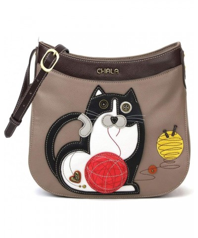 Chala Handbags Fat Cat Crescent Crossbody Handbag Purse, Cat Mom $32.64 Crossbody Bags