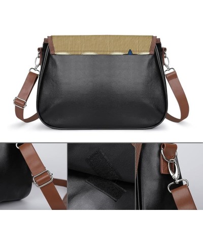 Leather Hobo Bags Women's Crossbody Shoulder Bag Classic City Top Handle Satchels Two Tone Cardioid Color4 $20.50 Crossbody Bags