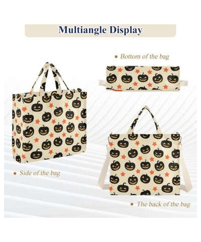 Halloween Lanterns and Stars Women's Tote Handbags Top Handle Satchel Shoulder Bag Crossbody Bag for Office Travel S $14.40 T...