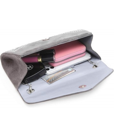 Rhinestone Evening Bags Envelope Clutch Purses Handbags Studded Evening Purses for Prom Party Wedding Dark Grey $7.79 Evening...