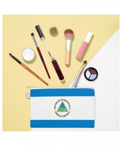 Nicaragua Flag Canvas Wallet Slim Wristlets Bag Credit Card Clutch Purses $10.96 Wallets