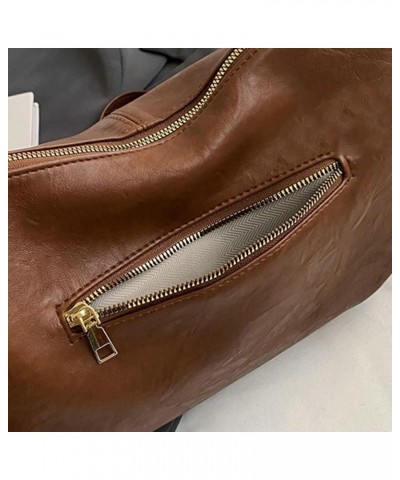 Women Trendy Shoulder Bag Shiny PU Leather Hobo Crossbody Bag Dumpling Tote Handbag Satchel Purse Vintage Beige $29.13 Totes